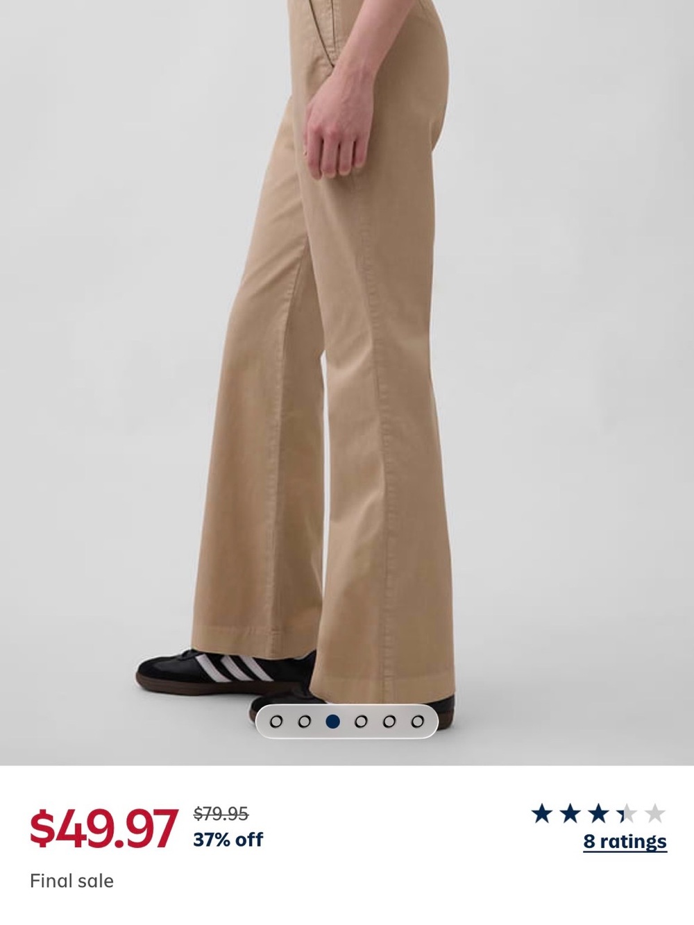 GAP Women's Khaki Flare Pants - Beige
